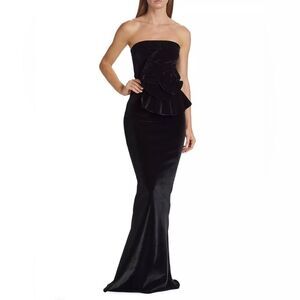 Chiara Boni La Petite Robe Hebe Velvet Rose Gown size 6
